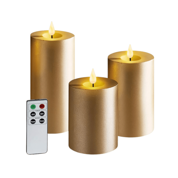 LED Gold Candles