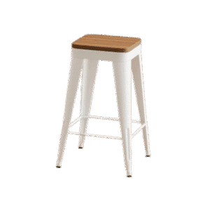 Alvin Barstool - Wood_White